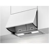 AEG DEB2531S - Kåpa - integrerad - bredd: 55.9 cm - djup: 27 cm - utsug och återcirkulering (med extra återcirkuleringssats) - grå