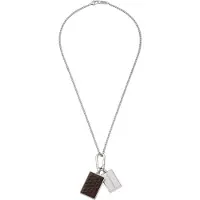 Emporio Armani Halsband mörkbrun / silver