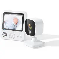 INF Videomonitor med kamera 2.4G-överföring, babyvakt med 2-vägsljud, infrarött mörkerseende