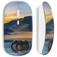 MANIACASE Souris Sans Fil Cheval chevaux water