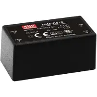 MEAN WELL IRM-05-5, 5 W, 85 - 264 V, Svart, RoHS, ITE EN/UL/IEC 60950, 25,4 mm
