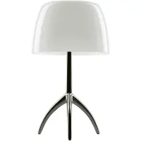 Foscarini Design bordslampa Lumiere grande, dimbar, Vitt / opal, Vardagsrum / matsal, Glas, Design, Bordslampa