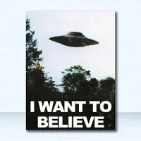 Edelweiss Art Poster Studio UFO lyser konstigt i mörkret Serie TV-filmaffisch Utomjordisk rymdfarkost Människor Forskning Bilder Vägg Canvaskonst Dekor 70x100cm No Framed