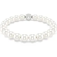 Swarovski Armband 'Matrix' silver / pärlvit