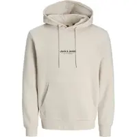 Jack & Jones Sweatshirt 'JWHVESTERBRO' beige / svart