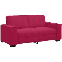 vidaXL 2-sitssoffa vinröd 140 cm sammet