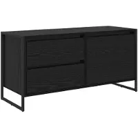 vidaXL TV-skåp med låda Svart Ek 100 x 36 x 49.5 cm Konstruerat trä