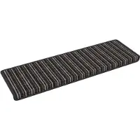 vidaXL Självhäftande trappmattor Randig 15 pcs Antracit 65 x 21 x 4 cm