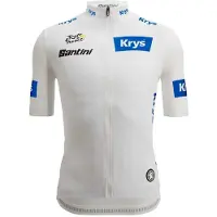 Santini Tour De France White 2025 Korta ärmar Cykeltröja