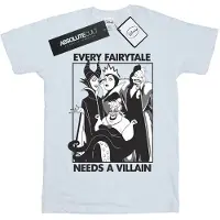 Disney Mens Every Fairy Tale Needs A Villain Cotton T-Shirt (White)