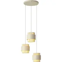 QAZQA Modern pendellampa beige med rep 3-ljus - Kora