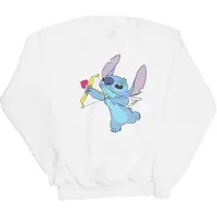 Disney Girls Lilo And Stitch Stitch Cupid Valentines Sweatshirt (White)