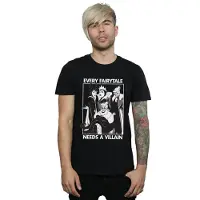 Disney Mens Every Fairy Tale Needs A Villain Cotton T-Shirt (Black)