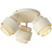 QAZQA Modern beige 3-ljus takspotlight med riktbara huvuden - Kora