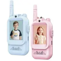 Mtp Products JK200 Video Walkie-Talkie för barn med kamera - 2 st. - Blå / Rosa