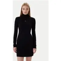 Calvin Klein Woven Monologo Rib Mini Dress