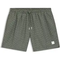 BOSS Printed swim shorts with logo badge