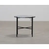 FeelDesign Bistro soffbord ø 44 cm grå marmor