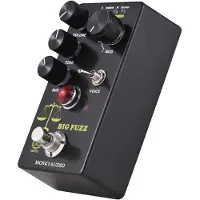 TOMTOP JMS MOSKYAudio FUZZ gitarreffektpedal 4 lägesomkopplare & volym/ton/hållbara kontroller Kompakt bärbar svart