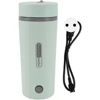Vestidos Rese Vattenkokare 300W 350ml Rostfritt Stål Automatisk Isolering Bärbar Mini Varmvatten ljusgrön färg