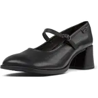 Camper för kvinnor. K201799-001 Kora läderskor svart (38), Hud, 5 till 8 cm, Spänne, Casual