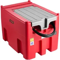 Vevor Bärbar diesel- och bensintank, 440 l, flödeshastighet 10 GPM, dieselbränsletank med 12 V elektrisk överföringspump, 13,1 fots slang, automatiskt tankmunstycke, överföringstank för enkel bränslet