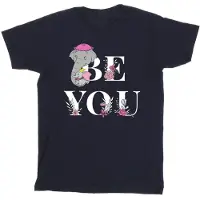 Disney Girls Dumbo Be You Cotton T-Shirt (Navy Blue)