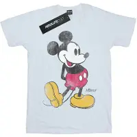 Disney Girls Classic Kick Mickey Mouse T-Shirt (White)