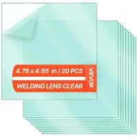 Vevor svetshjälms yttre skyddslins, 121 x 118 mm 20 st. yttre reservlins, filterskyddande genomskinliga skydd kompatibel med CRIUS/METIS-serien automatiskt nedbländande svetshjälmar