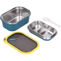 Cosy Homes 1,2 l Bentobox i rostfritt stål, dubbelskiktad, läckagesäker, förseglad förvaringslåda för matbehållare för skolan