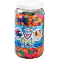 Hama Maxi Pärlor - 1400 st. - Neon Mix - - One Size - Pärlor