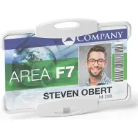 Durable ID-korthållare, 898810, 1 kort, 5,4 x 8,7 cm, grå, förpackning med 10 st