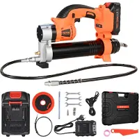 Vevor Sladdlös fettspruta, 8000 PSI Maxtryck, 20V elektrisk fettspruta med 2,0 Ah batteri och LED-lampa, 30-tums slang och bärväska, variabel hastighet, smörjning av fordon eller maskiner