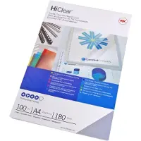 GBC Inbindningsomslag A3 180 mik. transparent | CF1218 HiClear 100st