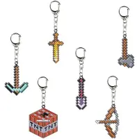 Minecraft Metal Pack Of Nyckelring 6 Enheter