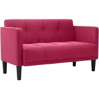 vidaXL Loveseat soffa vinröd 111 cm sammet