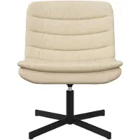 vidaXL Skrivstol Kräm 63 x 75 x 76 cm tyg