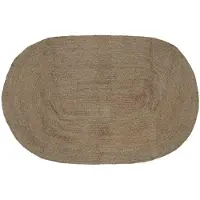 vidaXL Områdesmattor Oval Grå 205 x 305 cm Jute