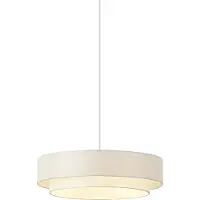 QAZQA Modern pendellampa vit 50 cm 3-ljus - Drum Duo