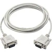 Akyga AK-CO-03 - Seriell kabel - RS-232 (hane) till RS-232 (hane) - 2 m - tumskruvar - vit