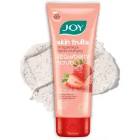 Joy Strawberry Face & Body Scrub 200g Förpackning med 1 | Exfolierande skrubb för borttagning av pormaskar & oljekontroll, uppljusande, vegansk