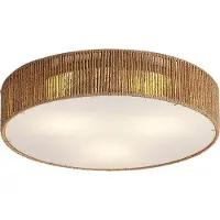 QAZQA Japandi taklampa natur med skärm 46 cm 3-ljus - Luz
