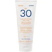 Korres YOGHURT solskyddsemulsion för kropp och ansikte SPF30 Solkräm 200 ml