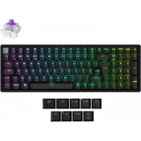 Keychron K4 HE trådlöst Tri-Mode Hot Swap QMK Gateron 2.0 Purple magnetiska switchar svart