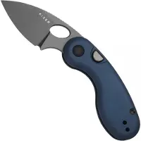 Kizer Cutlery Microbe V2742A1 Gray Stonewashed, Blue Aluminum, pocket knife, Maksim Epifantsev design