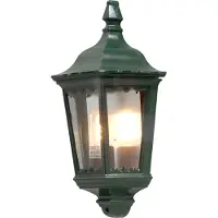 Konstsmide Vägglampa utomhus FIRENZE, Grön, Glas, Lantlig / rustik, Utomhusvägglampa