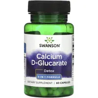 Swanson Health , Kalcium D-Glucarate, Renings, 2-i-1 Formel, 60 Capslar