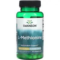 Swanson Health , L-Metionin, Medverkar AjiPure, 500 mg, 60 Veggie Kapslar