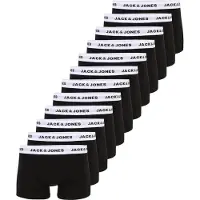 Jack & Jones Boxershorts 'JACSOLID' svart / vit