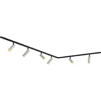 QAZQA Modernt skensystem med 6 spotlights beige 1-fas - Slimline Uzzy